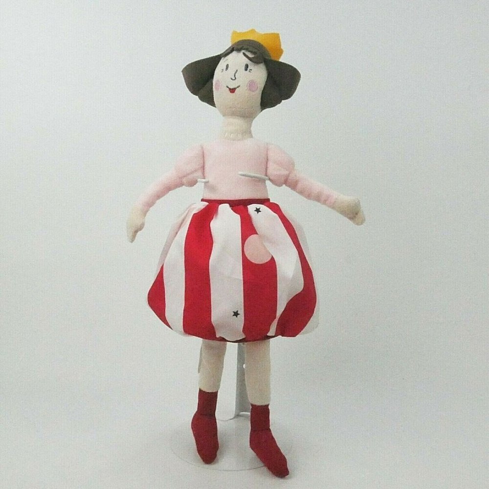 Ikea of Sweden Plush Nojsig Queen Princess Doll 14 inch Red White Polyester